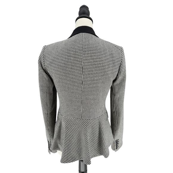 Veronica Beard Airlie Dickey Jacket Black White Houndstooth Preppy Blazer Size 4 - Picture 10 of 16